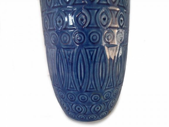 Grote blauwe West Germany vaas - Afbeelding 4