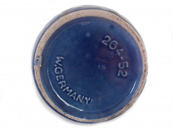 Grote blauwe West Germany vaas - Afbeelding 5