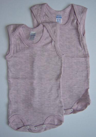 NIEUW Interlock rompertje 2 stuks Roze melee 50/56 - nr. 1