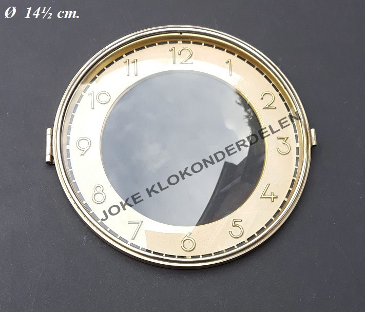 = Pendule deur / wijzerplaat = bol glas = 41674
