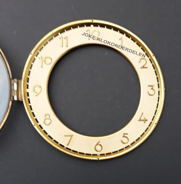 = Pendule deur / wijzerplaat = bol glas = 41674 - Afbeelding 2