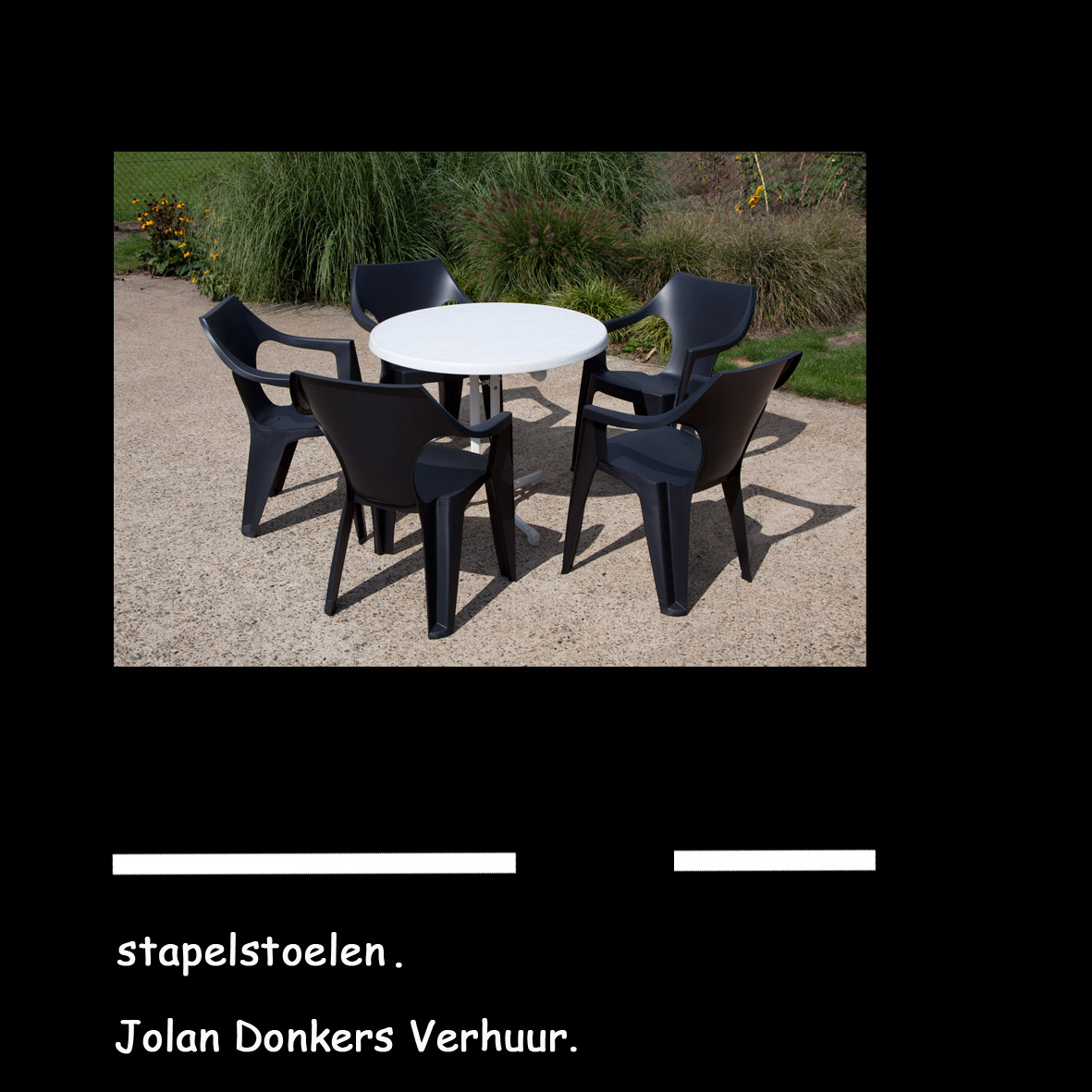 Huren,verhuur, terrasstoelen terrastafels, kunstplanten