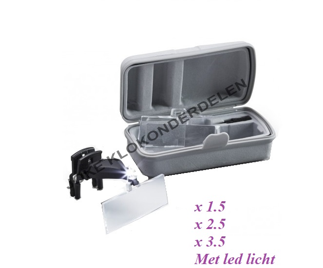 === Loupe met 3 lenzen = met led licht = nieuw = 41700
