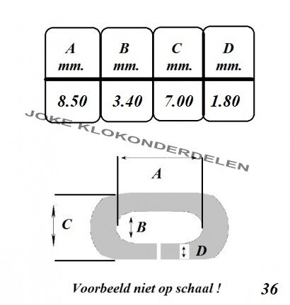 = Klokketting = Engelse klok = nieuw = 41759 - Afbeelding 2