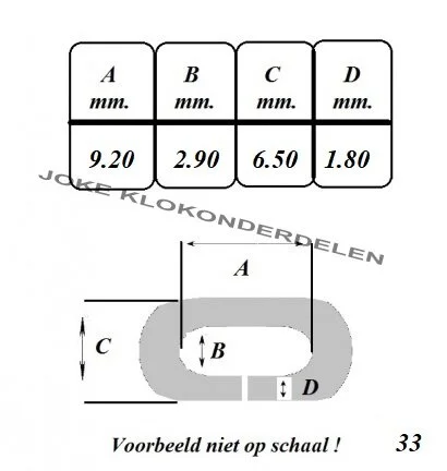 = Klokketting = Engelse klok = nieuw = 41758 - Afbeelding 2