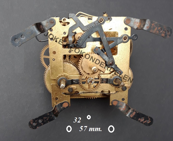 === Tafelklok uurwerk = gebruikt = 41767