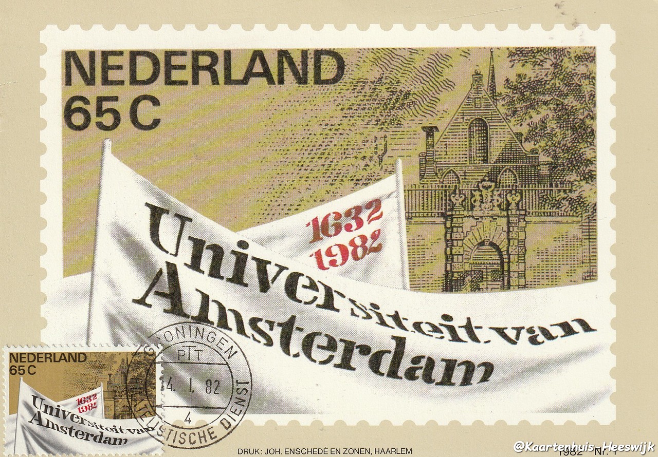 Universiteit van Amsterdam eerste dag afstempeling - nr. 1