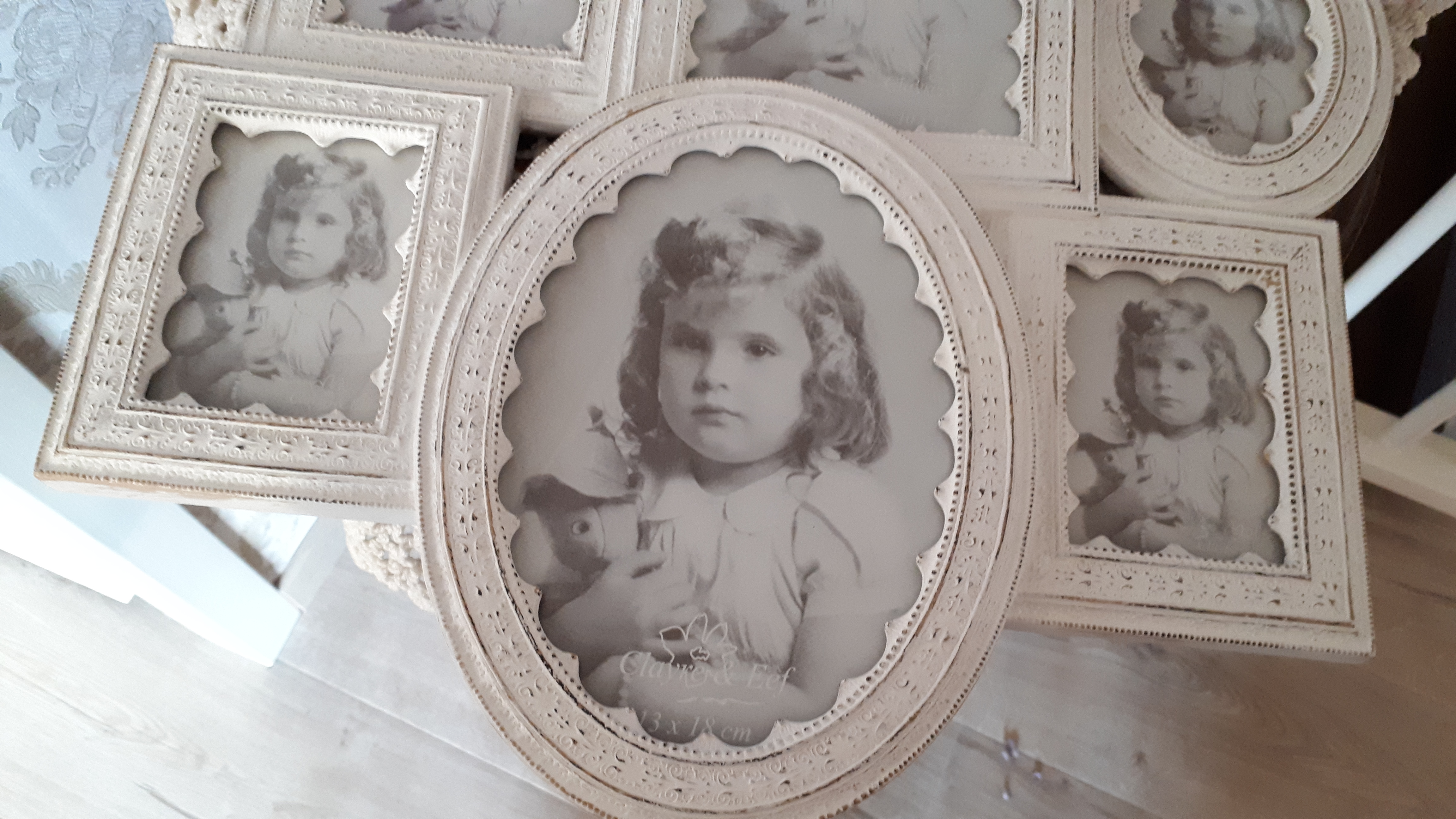 Brocante Fotolijst Collage Lijst Clayre & Eef, Fotolijstjes in nieuwstaat - Afbeelding 3