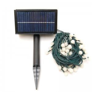 100 LED's kerstverlichting op zonne-energie melkwit - Afbeelding 2