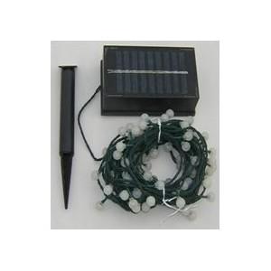 100 LED's kerstverlichting op zonne-energie melkwit - Afbeelding 3
