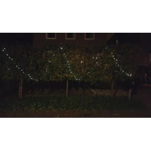 100 LED's kerstverlichting op zonne-energie melkwit - Afbeelding 4