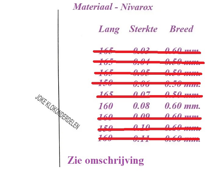 == Slingerveer = Jaarpendule = Nivarox = 41699