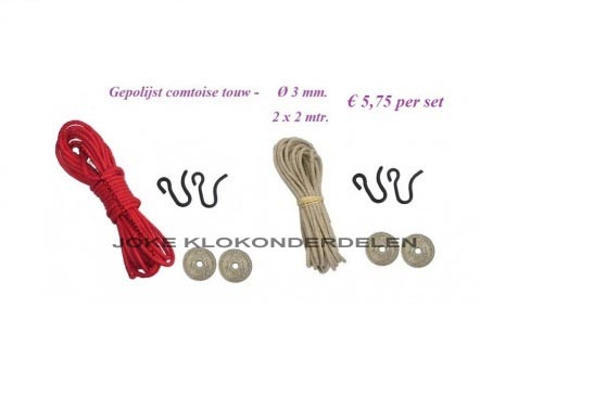 = Comtoise touw + haken en muntringen =35340