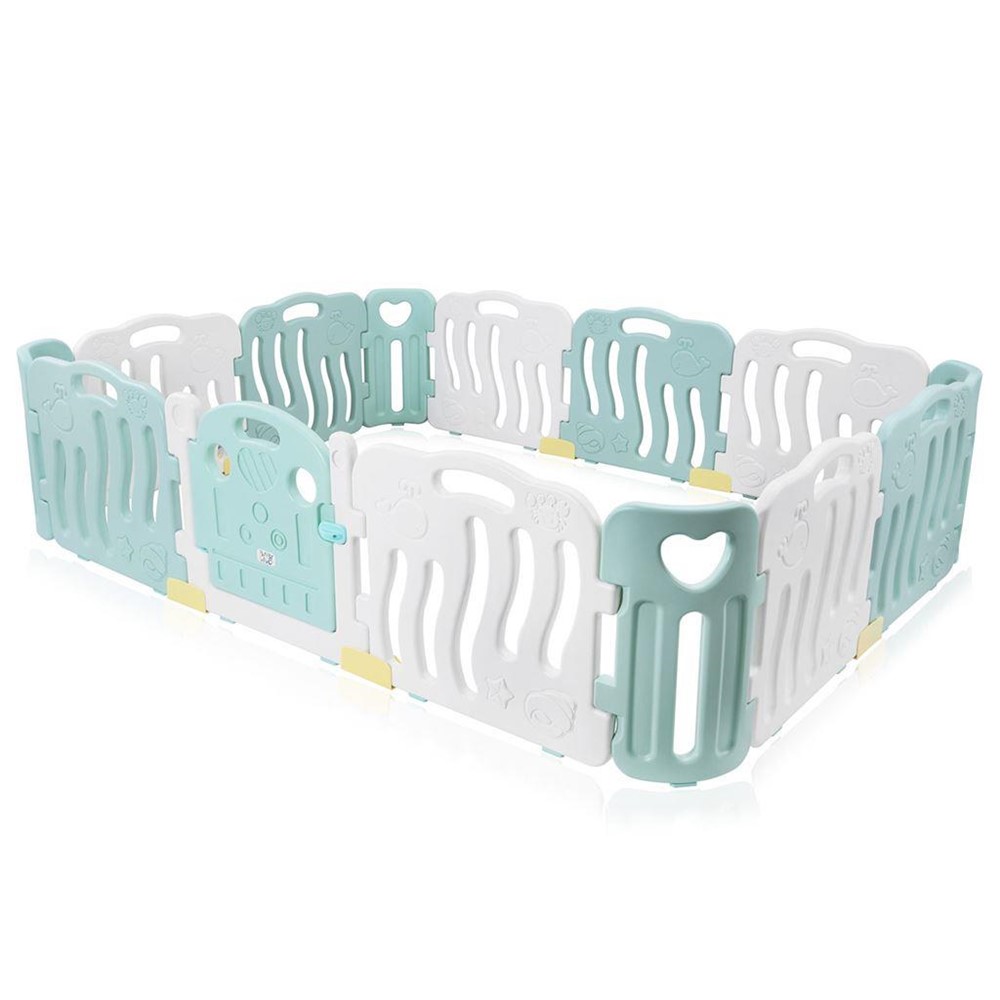 Grote kunststof grondbox turquoise/wit - nr. 1