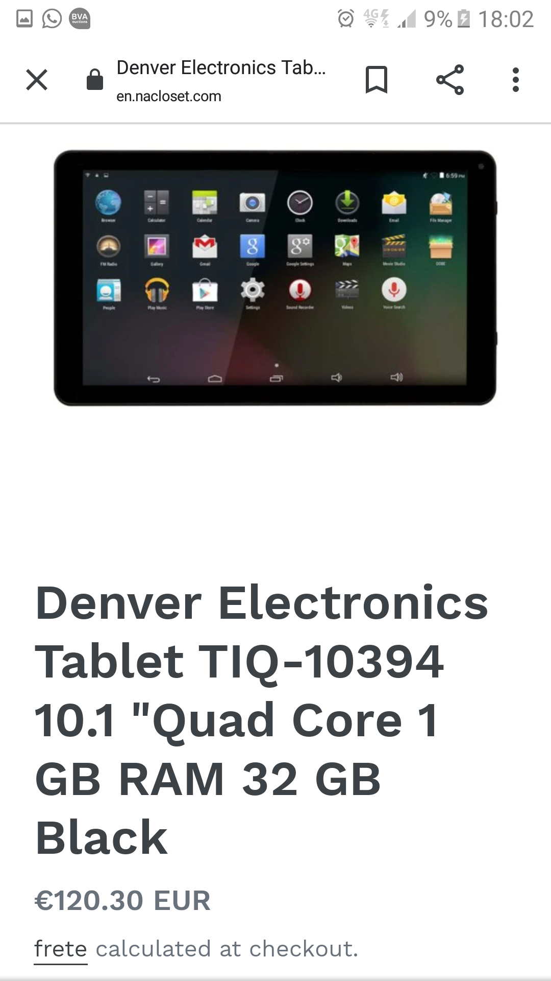 Denver tablet 32gb zwart. Nieuw in doos & spotgoedkoop.
