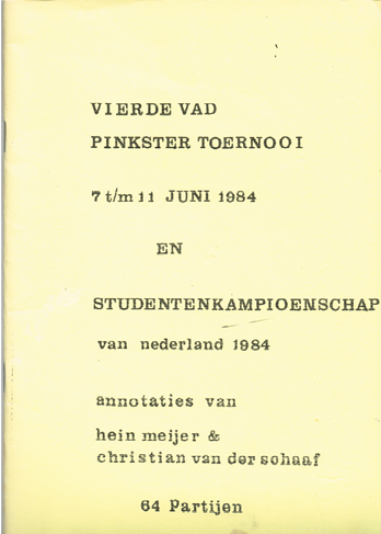 Vierde VAD Pinkster toernooi 1984