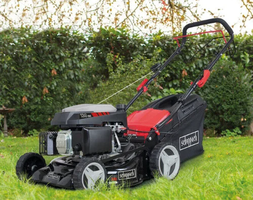 Aangedreven benz. mulchmaaier 3,5 Pk, 420 mm maaidek 5 X in hoogte verst.