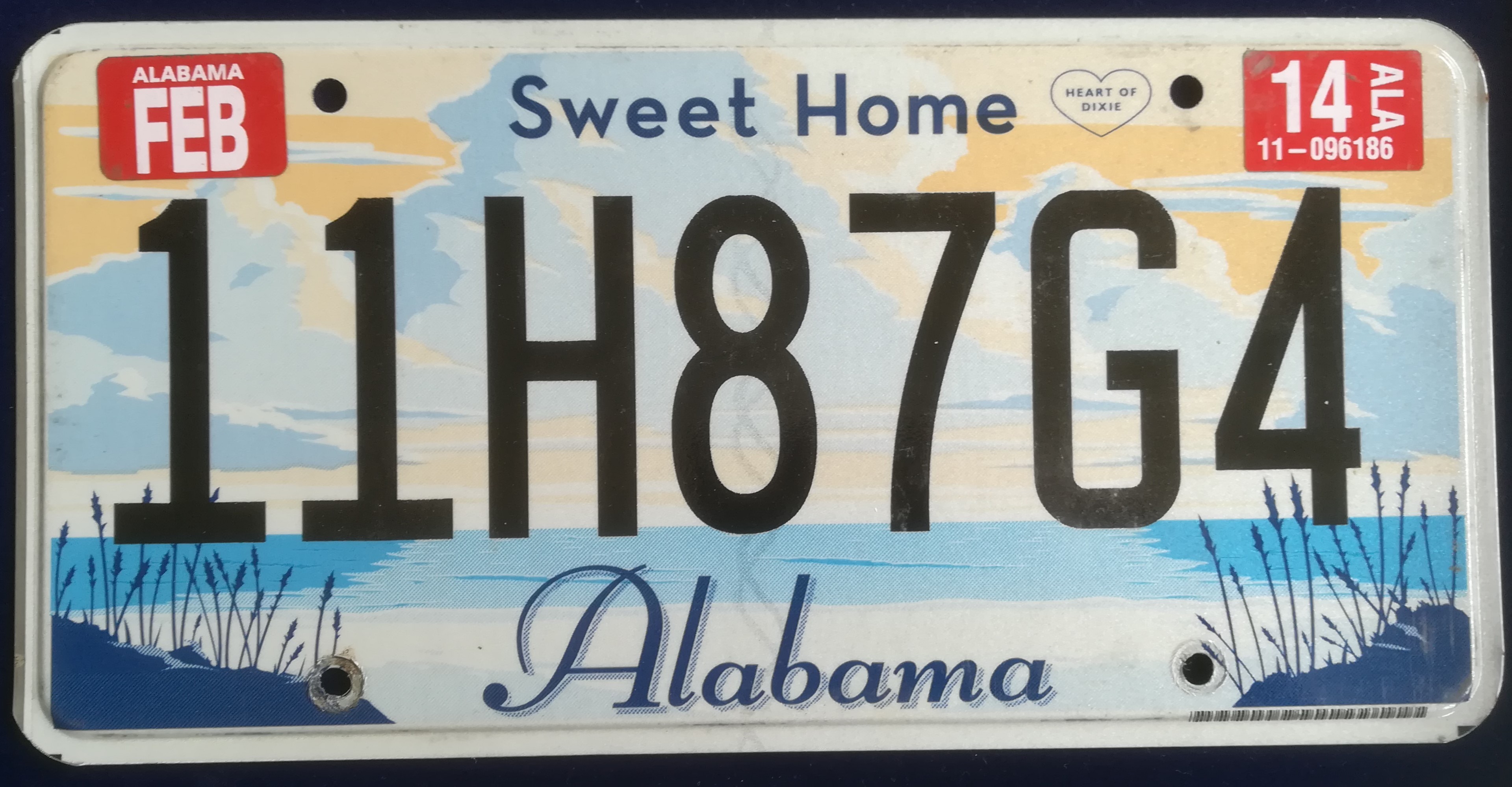 Amerikaanse nummerplaat "Sweet Home" Alabama USA