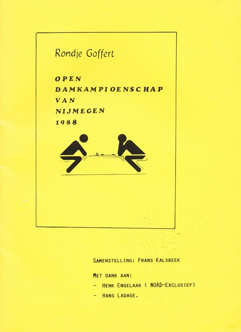 Rondje Goffert, Open damkampioenschap van Nijmegen 1988