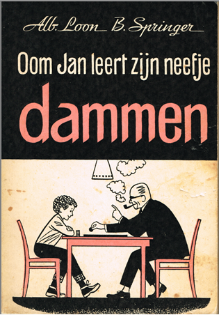 Oom Jan leert zijn neefje dammen.