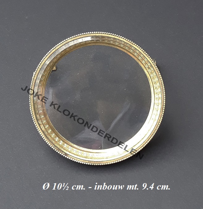 = Deur Fr.pendule = geslepen vlak glas = 41931