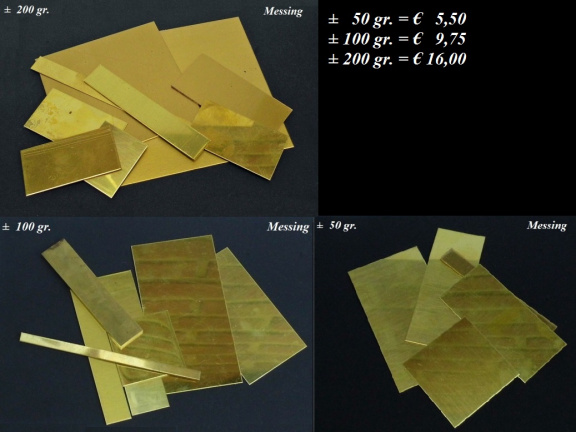 Messing plaatjes voor reparatie doeleinden =35343