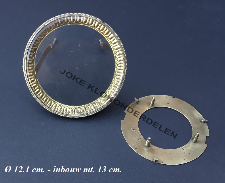 Deur Franse pendule = vlak geslepen glas = 41966
