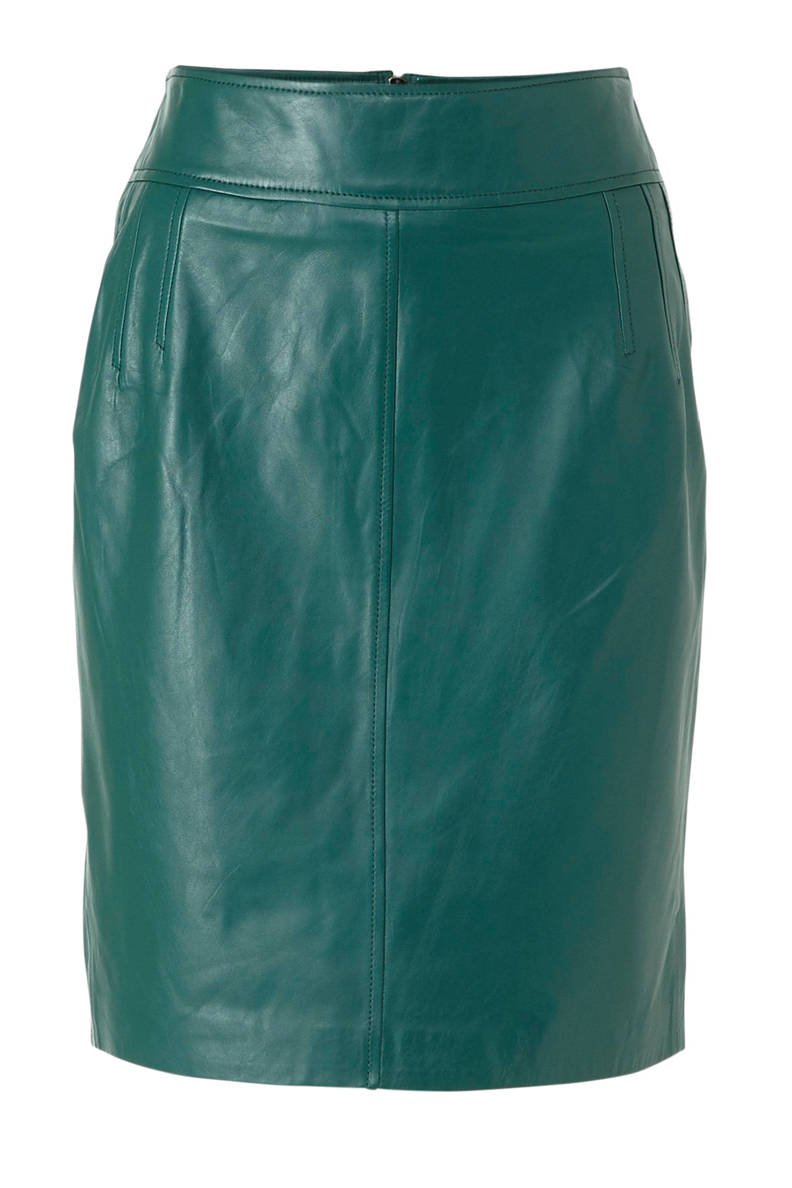 groene leren rok - nr. 1