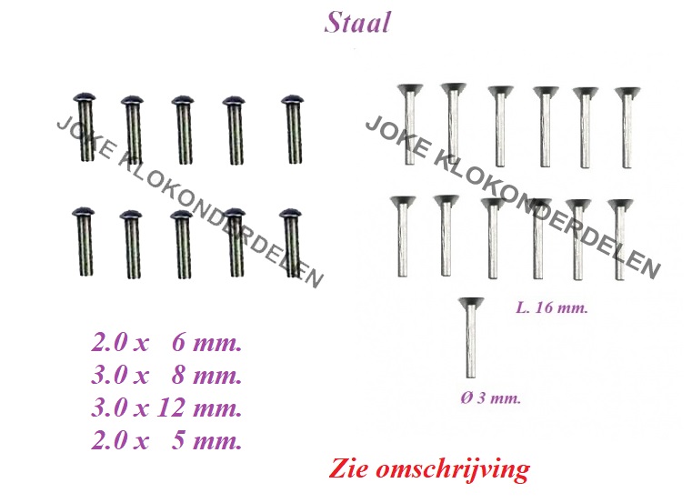 == Klinknagels = staal = nieuw = 42035