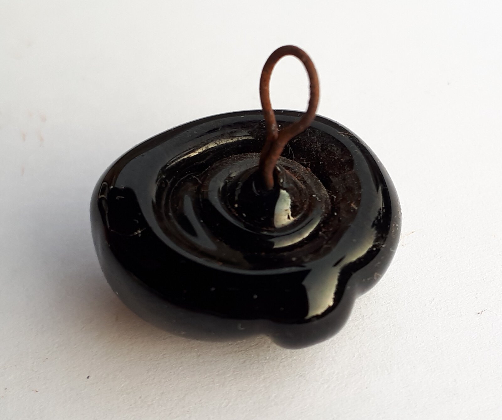 Berenneus zwart glas, glanzend, 19mm. 5 stuks. - Afbeelding 3