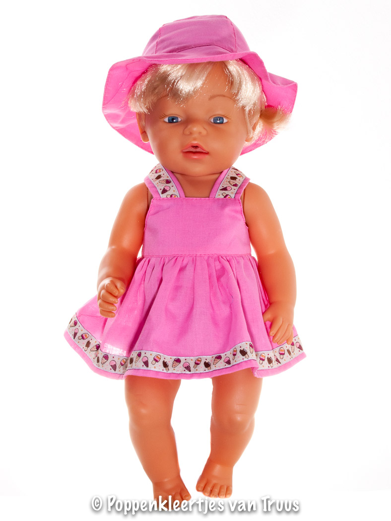 Baby Born 43 cm Zomersetje roze/ijsjes 3 dlg.
