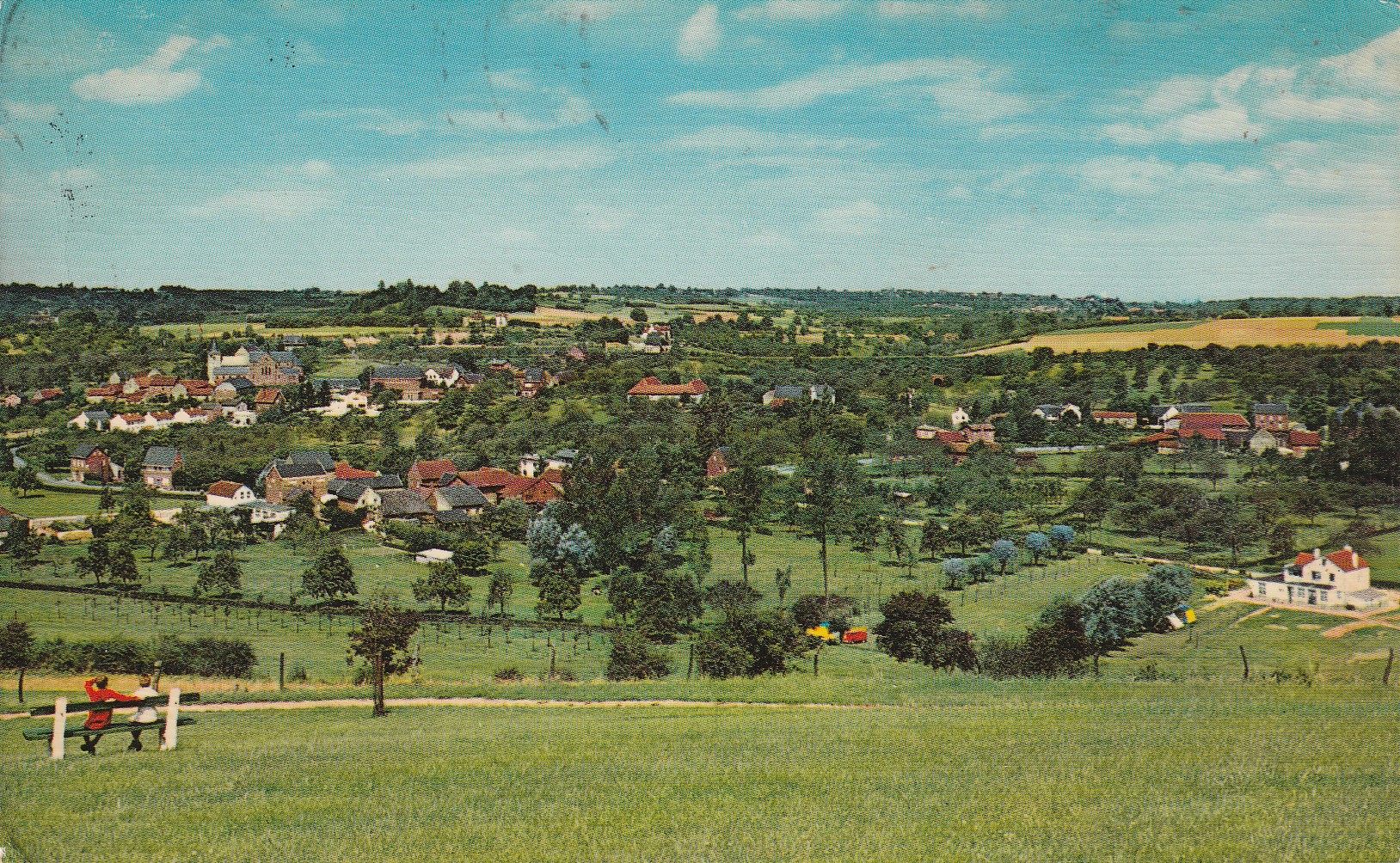 Valkenburg Schin op Geul Panorama vanaf de Sousberg - nr. 1