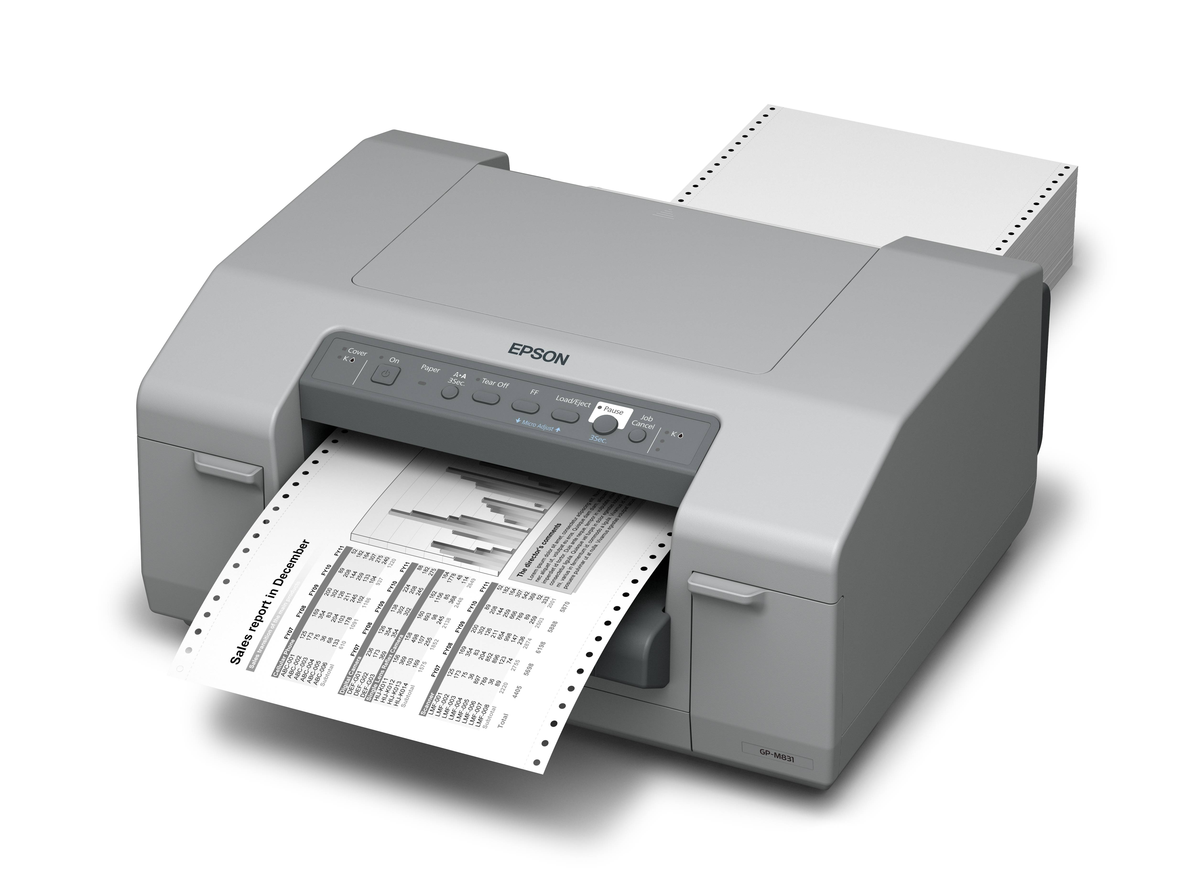 Epson GP-M831 zwartwitinkjetprinter kettingpapier C11CC69132