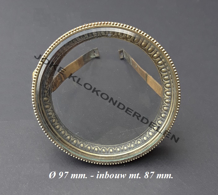= Deur Franse pendule = vlak geslepen glas =41953