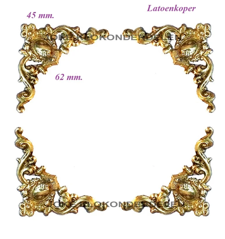= 4 Klok hoekjes = latoenkoper = oud =42164