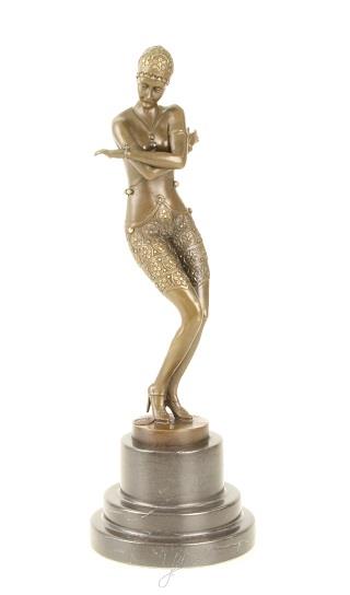 dansesres- bronzen beeld- danseres- brons beeld-pikant - nr. 1