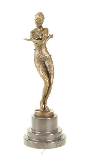 dansesres- bronzen beeld- danseres- brons beeld-pikant - Afbeelding 2