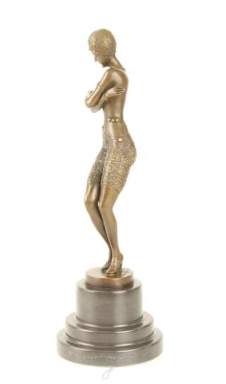 dansesres- bronzen beeld- danseres- brons beeld-pikant - Afbeelding 4