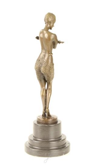 dansesres- bronzen beeld- danseres- brons beeld-pikant - Afbeelding 7