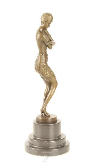 dansesres- bronzen beeld- danseres- brons beeld-pikant - Afbeelding 8