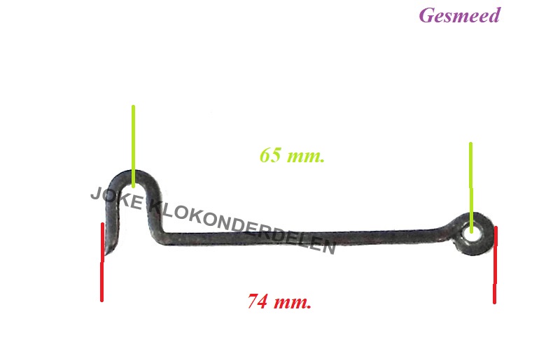 == Klokkast deurhaak = oud = 42173 - Afbeelding 2