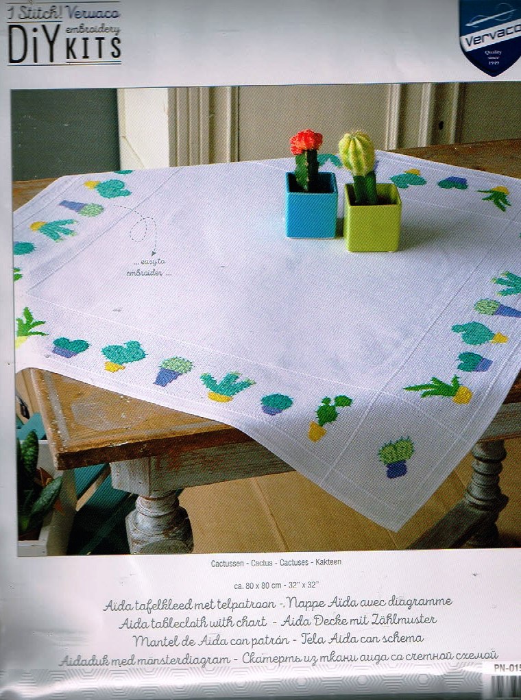 VERVACO BORDUURPAKKET DEKSERVET, CACTUSSEN