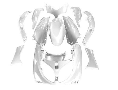 Kappenset Yamaha T-Max Tmax 17-dlg ZILVER dmp - nr. 1