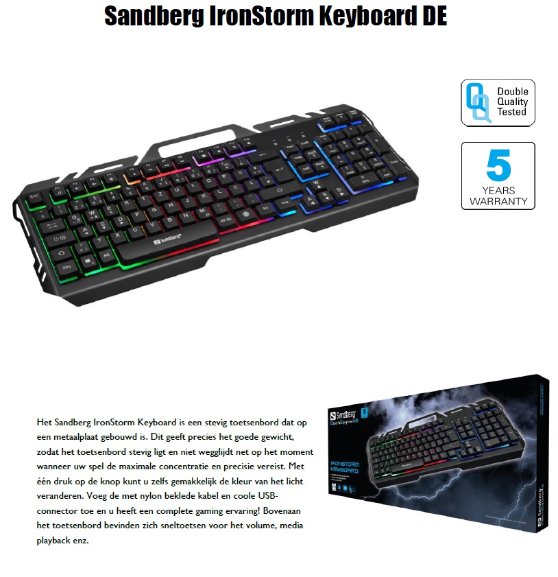 IronStorm Keyboard DE Complete your gaming experience