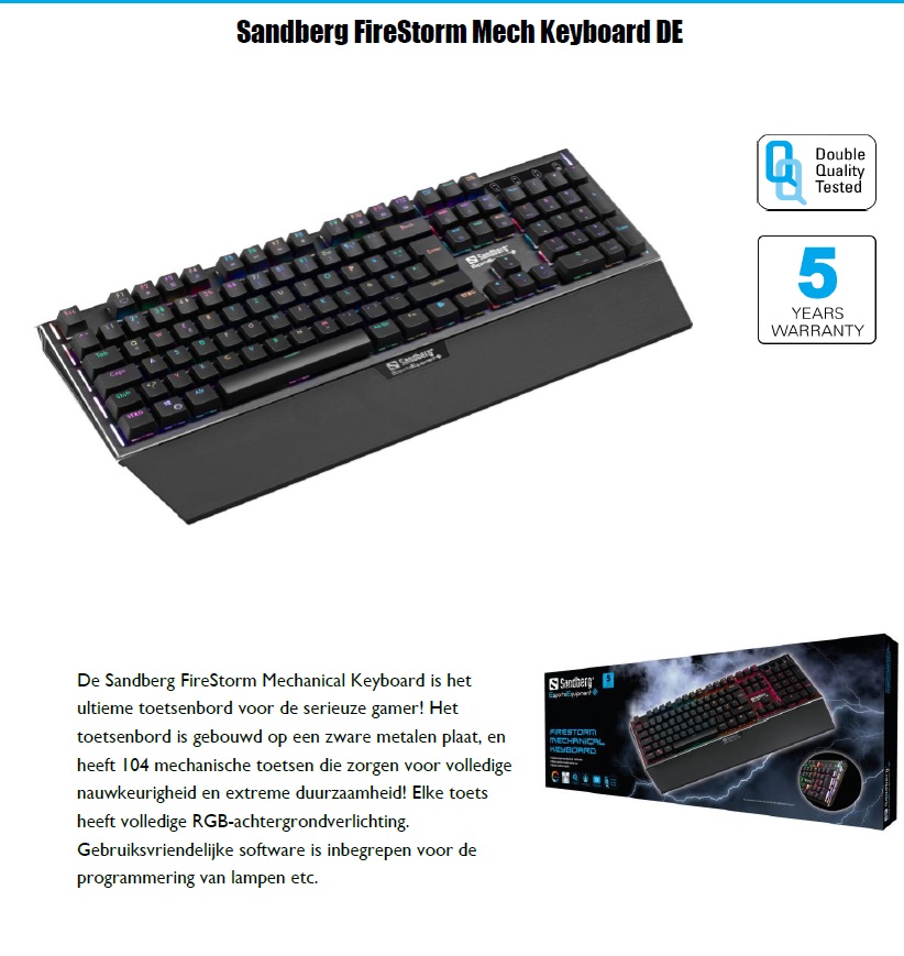 FireStorm Mech Keyboard ultieme toetsenbord serieuze gamer!