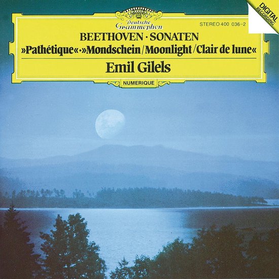 Emil Gilels - Beethoven – Sonaten - Pathétique - Mondschein/Moonlight/Clair De Lune (CD) - nr. 1