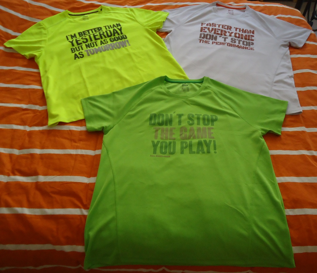 Drie sportshirts van Crivit van 100% polyester (maat: XL). - nr. 1