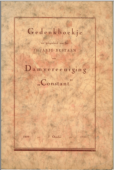 Gedenkboekje 35 jarig bestaan Damvereeniging "Constant"