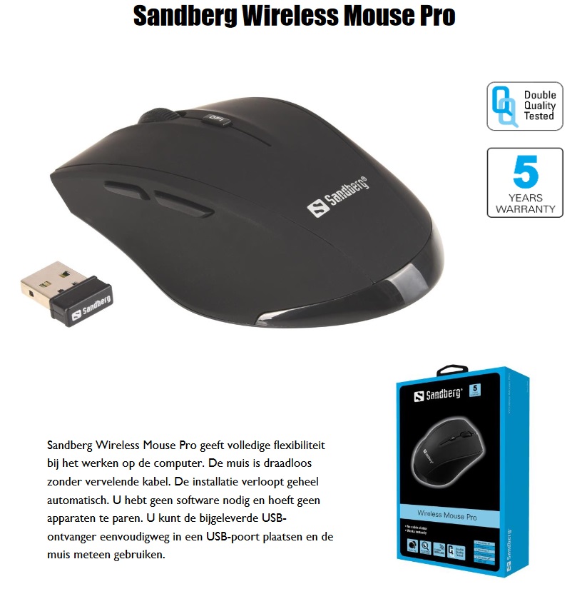 Wireless Mouse Pro met bijgeleverde USB-ontvanger - nr. 1