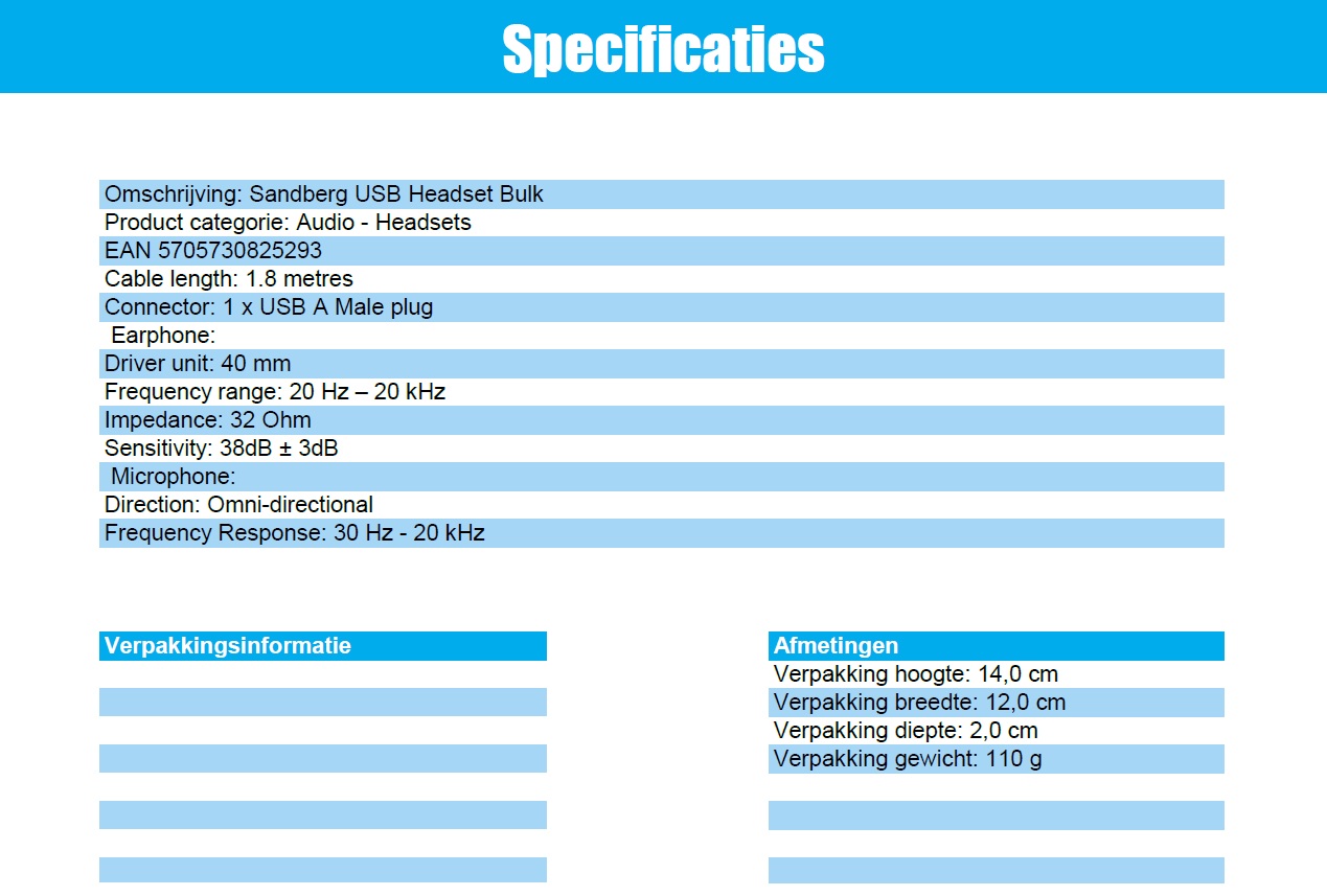 USB Headset Bulk - Afbeelding 2